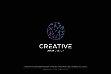 Letter v logo design template. Initial letters v. Creative v symbol.