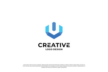 Letter v logo design template. Initial letters v. Creative v symbol.