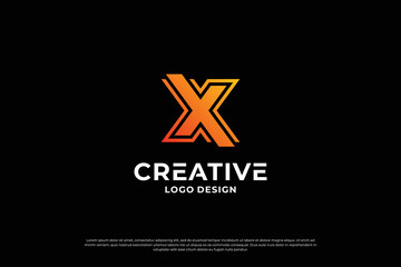 Letter x logo design template. Initial letters X. Creative X symbol.