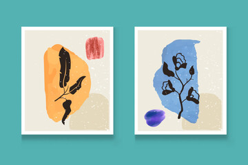 Collection of modern minimalist posters. Illustration for Covers, Banners, Brochures and Postcards.