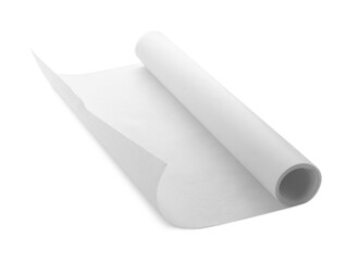 Roll of baking paper isolated on white