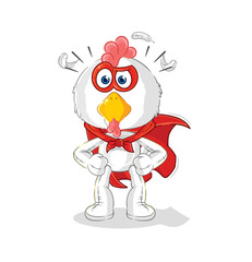 chicken heroes vector. cartoon character