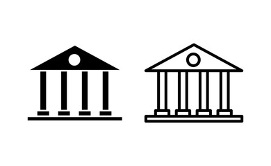 Bank icon vector for web and mobile app. Bank sign and symbol, museum, university