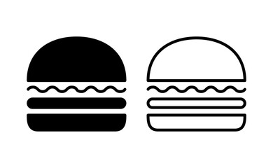 Burger icon vector for web and mobile app. burger sign and symbol. hamburger