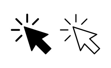 Click icon vector for web and mobile app. pointer arrow sign and symbol. cursor icon