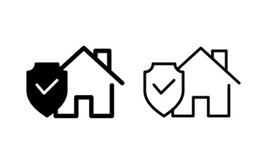 home insurance icon vector for web and mobile app. home protection sign and symbol