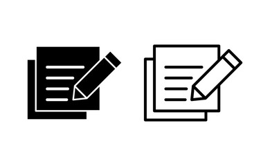 Note icon vector for web and mobile app. notepad sign and symbol