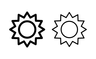 Sun icon vector for web and mobile app. Brightness sign and symbol.