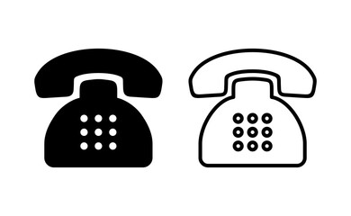 Telephone icon vector for web and mobile app. phone sign and symbol