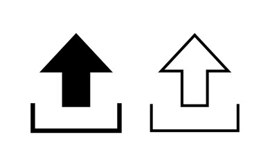 Upload icon vector for web and mobile app. load data sign and symbol