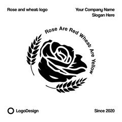 Vintage rose flower logo for various purposes of your business logo