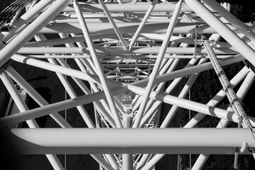 Inner structure of the London Eye ferris wheel