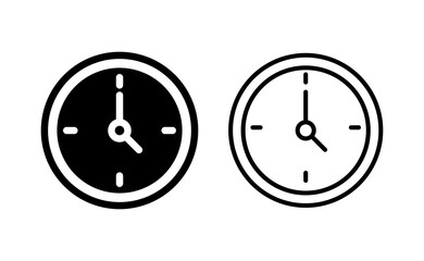 Clock icon vector for web and mobile app. Time sign and symbol. watch icon