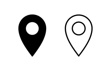 Fototapeta premium Pin icon vector for web and mobile app. Location sign and symbol. destination icon. map pin