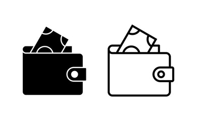 Wallet icon vector for web and mobile app. wallet sign and symbol