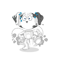 dalmatian dog running illustration. character vector