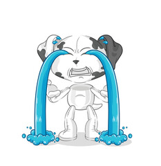 dalmatian dog crying illustration. character vector