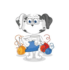 dalmatian dog tailor mascot. cartoon vector