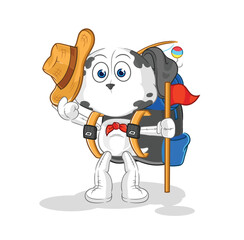 dalmatian dog scout vector. cartoon character