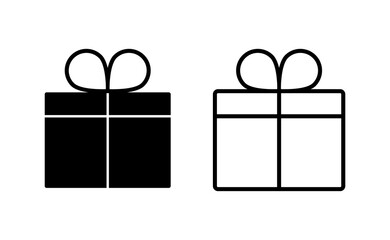 Gift icon vector for web and mobile app. gift sign and symbol. birthday gift