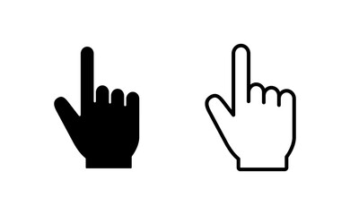 Obraz premium Hand cursor icon vector for web and mobile app. cursor sign and symbol. hand cursor icon clik