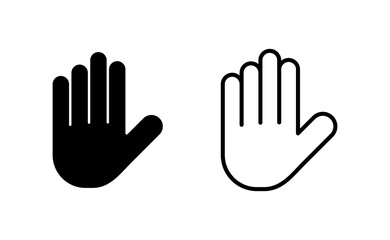 Hand icon vector for web and mobile app. hand sign and symbol. hand gesture