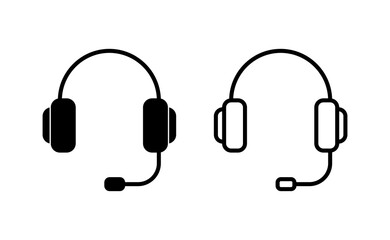 Headphone icon vector for web and mobile app. headphone sign and symbol