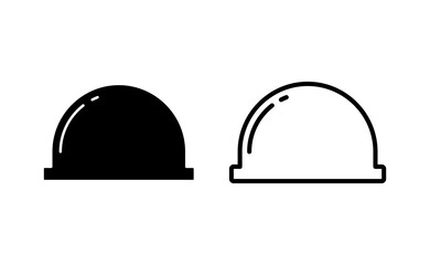 Fototapeta premium Helmet icon vector for web and mobile app. Motorcycle helmet sign and symbol. Construction helmet icon. Safety helmet