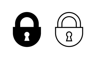Lock icon vector for web and mobile app. Padlock sign and symbol. Encryption icon. Security symbol