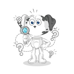 dalmatian dog searching illustration. character vector