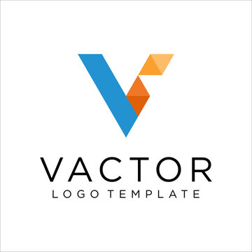 V Letter logo icon design template elements