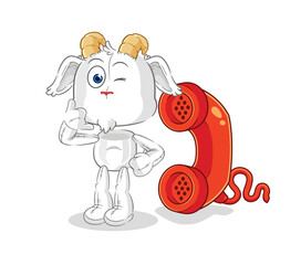 mountain goat call mascot. cartoon vector