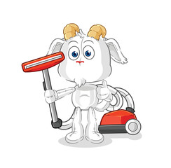 mountain goat clean with a vacuum . character vector