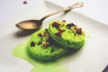 Pista Bread Rasmalai is the tweaked version of traditional Ras malai using bread slices