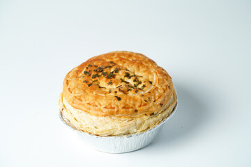 Pastry is baked food made with a dough of flour, water and shortening (solid fats, including butter or lard) that may be savoury or sweetened.