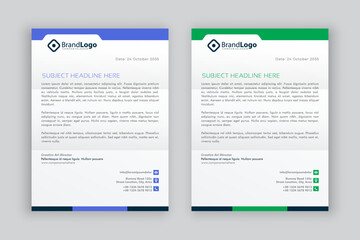 business corporate letterhead design template	