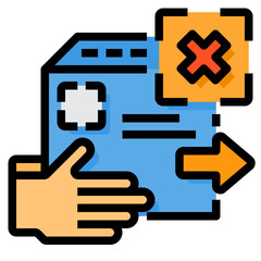 Obraz premium cancle filled outline icon