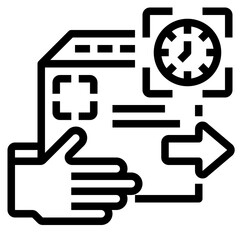 Obraz premium time outline icon