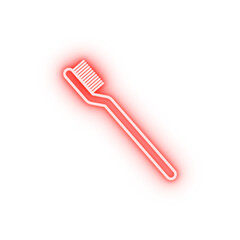 Toothbrush neon icon