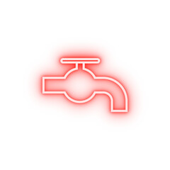 water tap neon icon