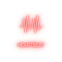 heartbeat line neon icon