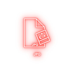 jpg file neon icon