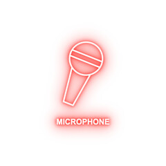 microphone neon icon