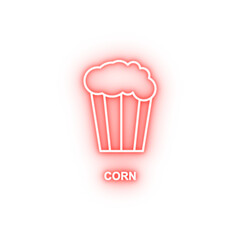 corn neon icon