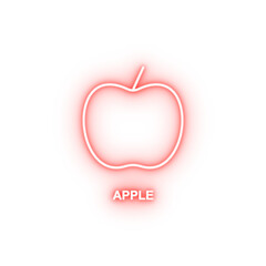 apple neon icon