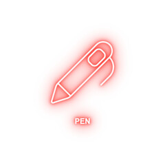 pen neon icon