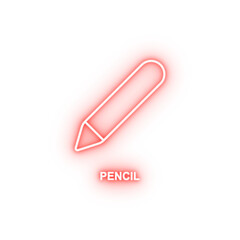 pencil neon icon