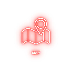 map neon icon