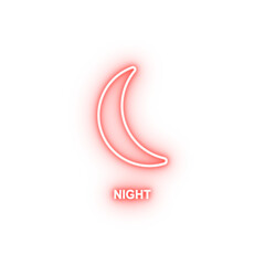 half moon neon icon