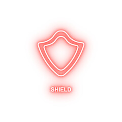 shield neon icon